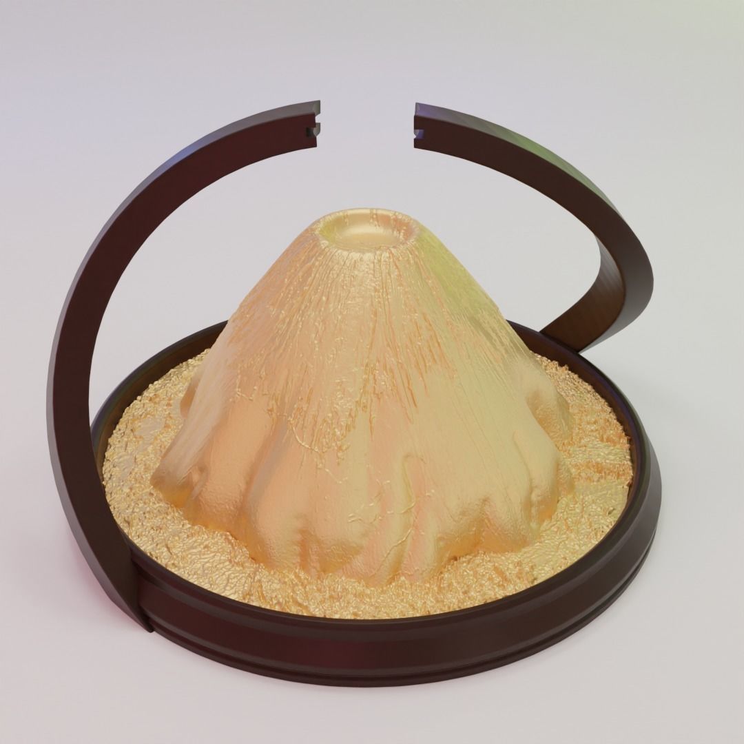Backflow Incense Cone Burner Mountain 3D print model_2