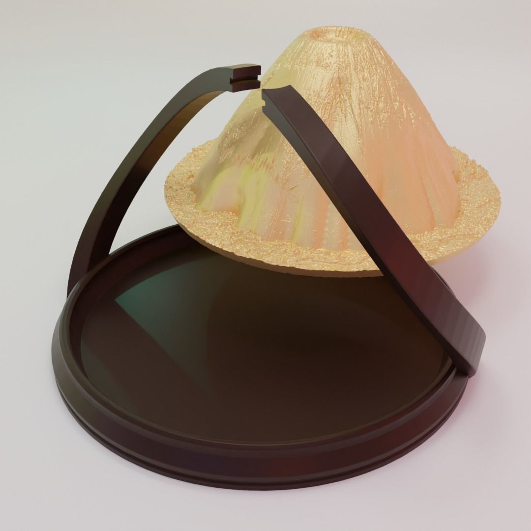 Backflow Incense Cone Burner Mountain 3D print model_3