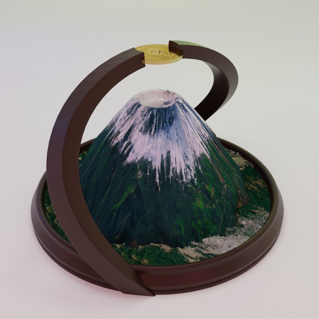 Backflow Incense Cone Burner Mountain 3D print model_1