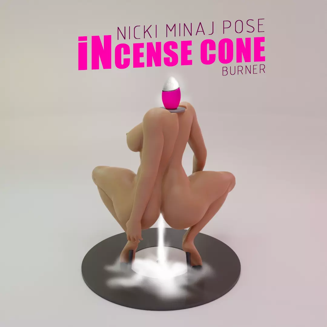 Backflow Incense Cone Burner Niki Minaj 3D print model_0