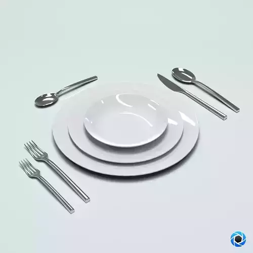 Dinner Set 3d Model CBT001