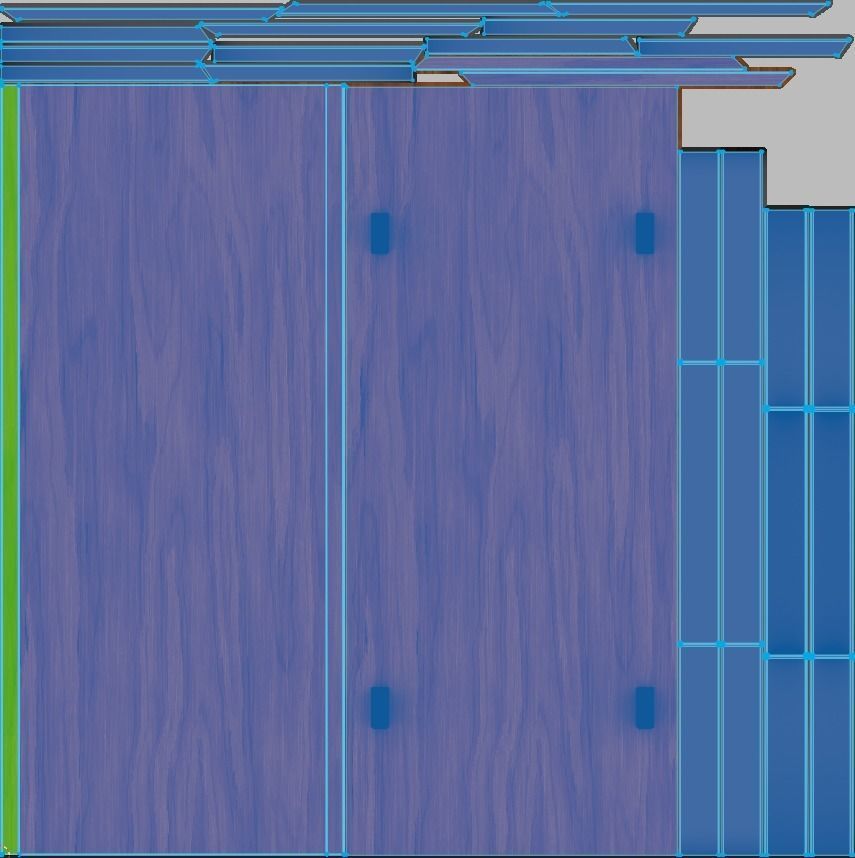 Wooden Walnut Designer Coffee Table Low-poly 3D model_8