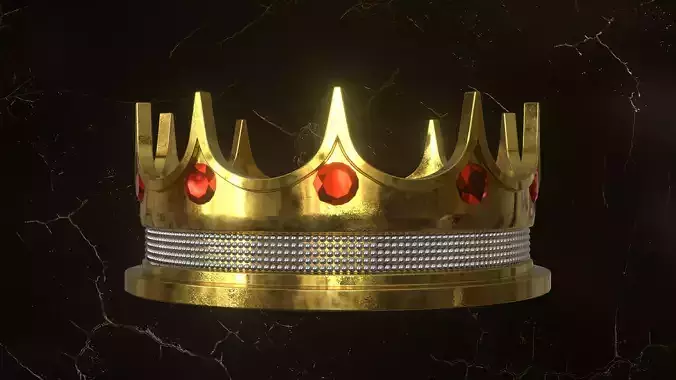 Gold Ruby Crown 