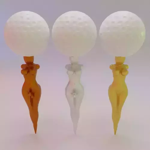 Golf Tee Lady Figure