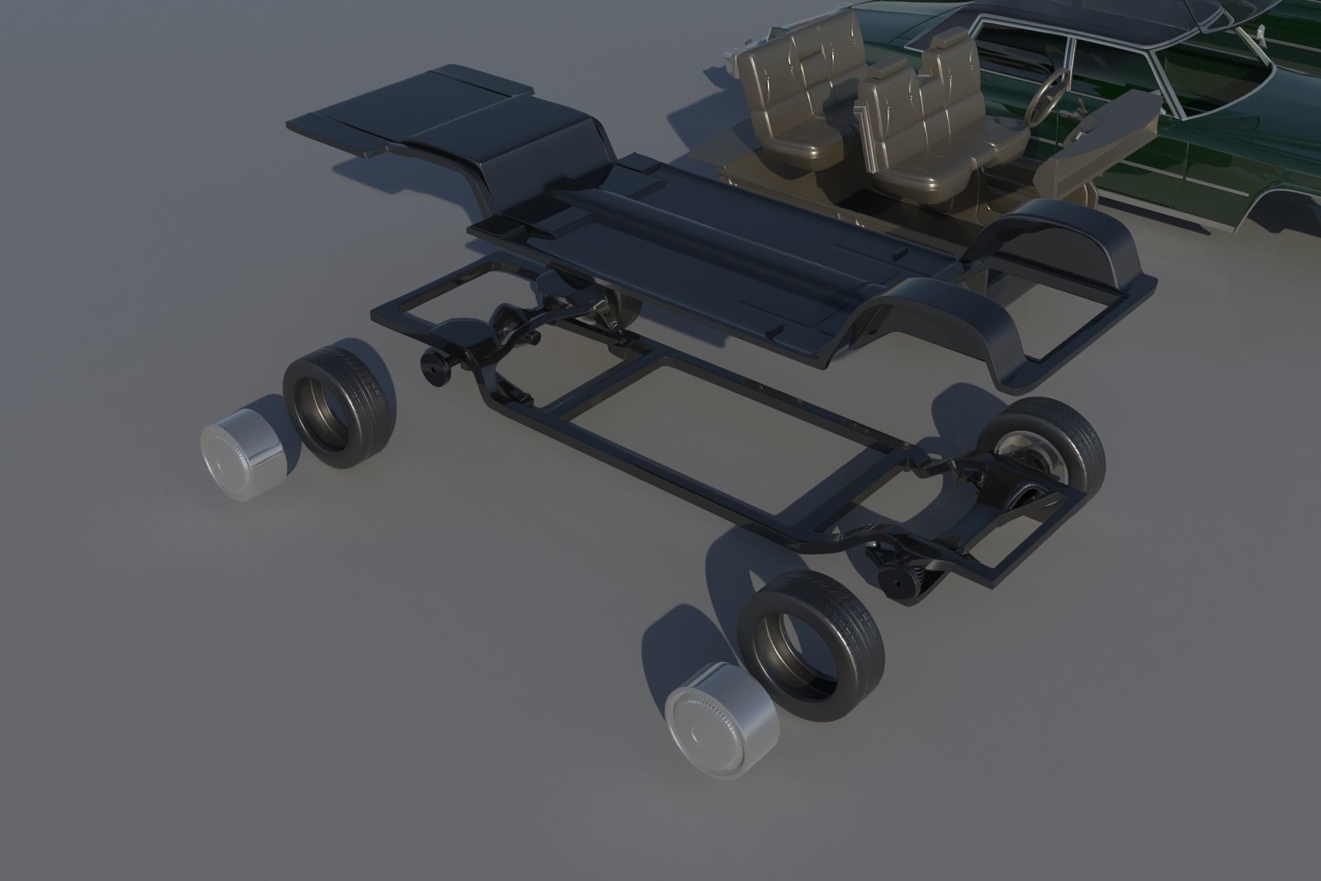 Cadillac FLeetwood Brougham 1970 3D print model_26