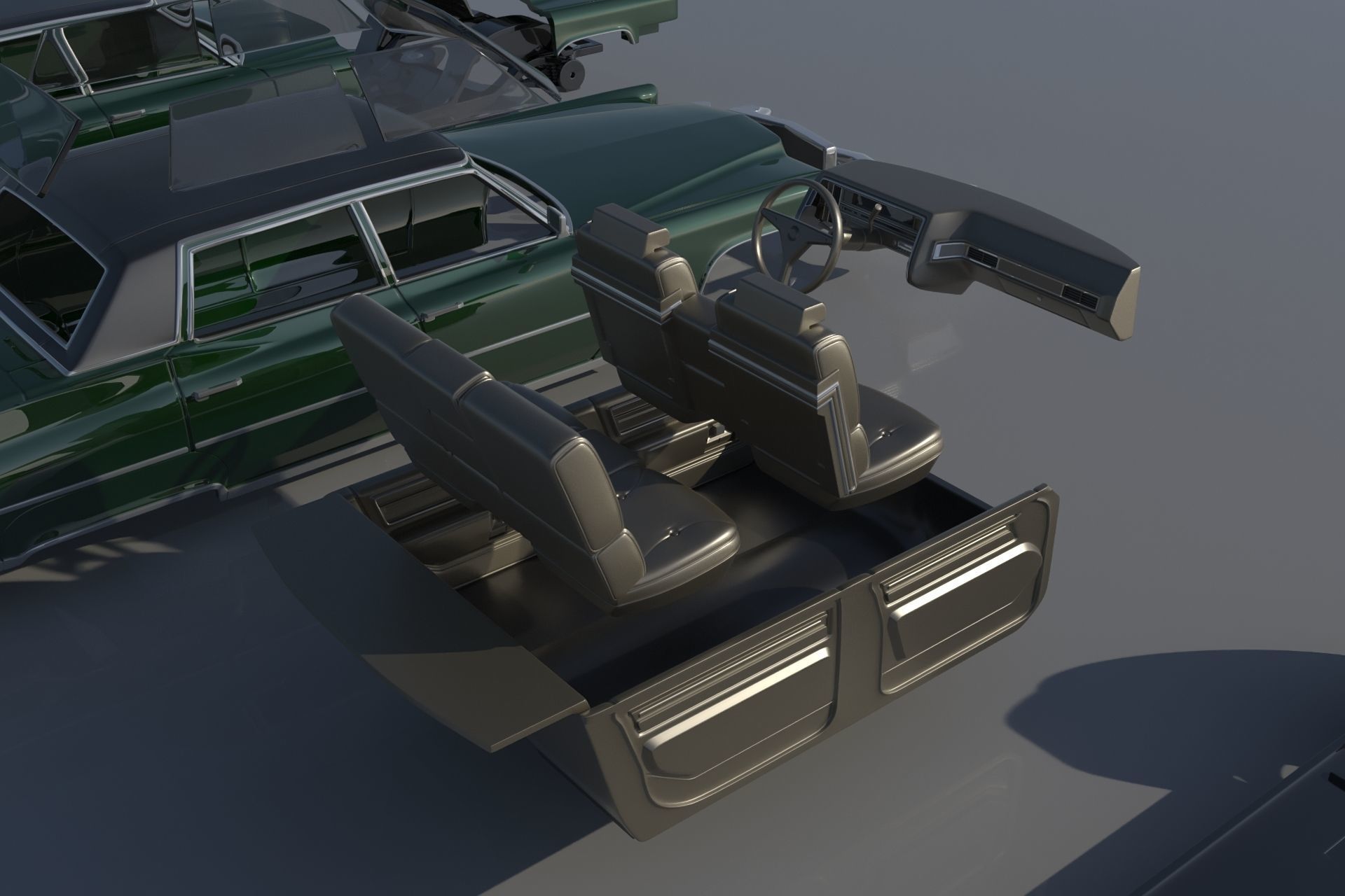 Cadillac FLeetwood Brougham 1970 3D print model_25