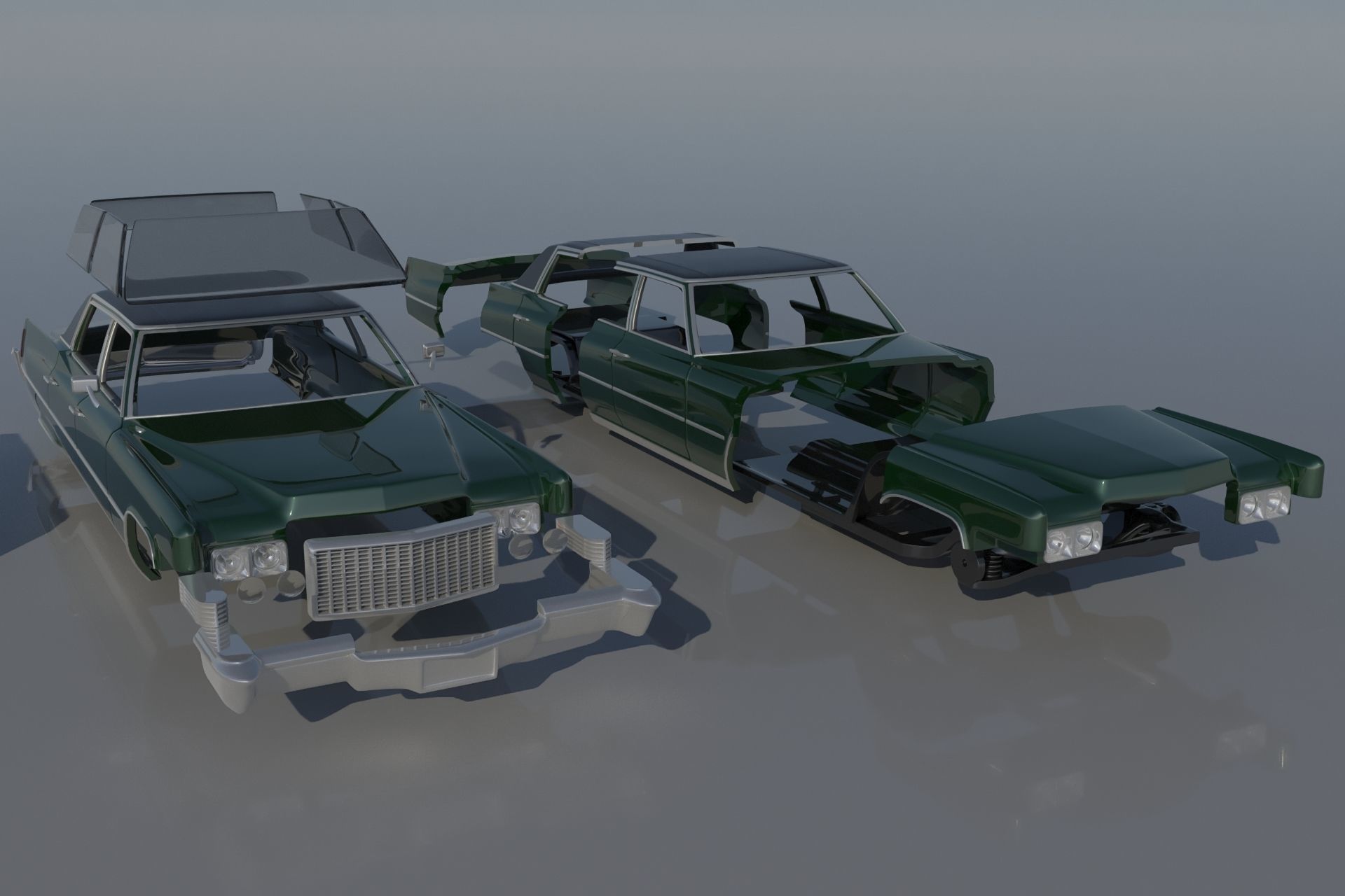 Cadillac FLeetwood Brougham 1970 3D print model_22