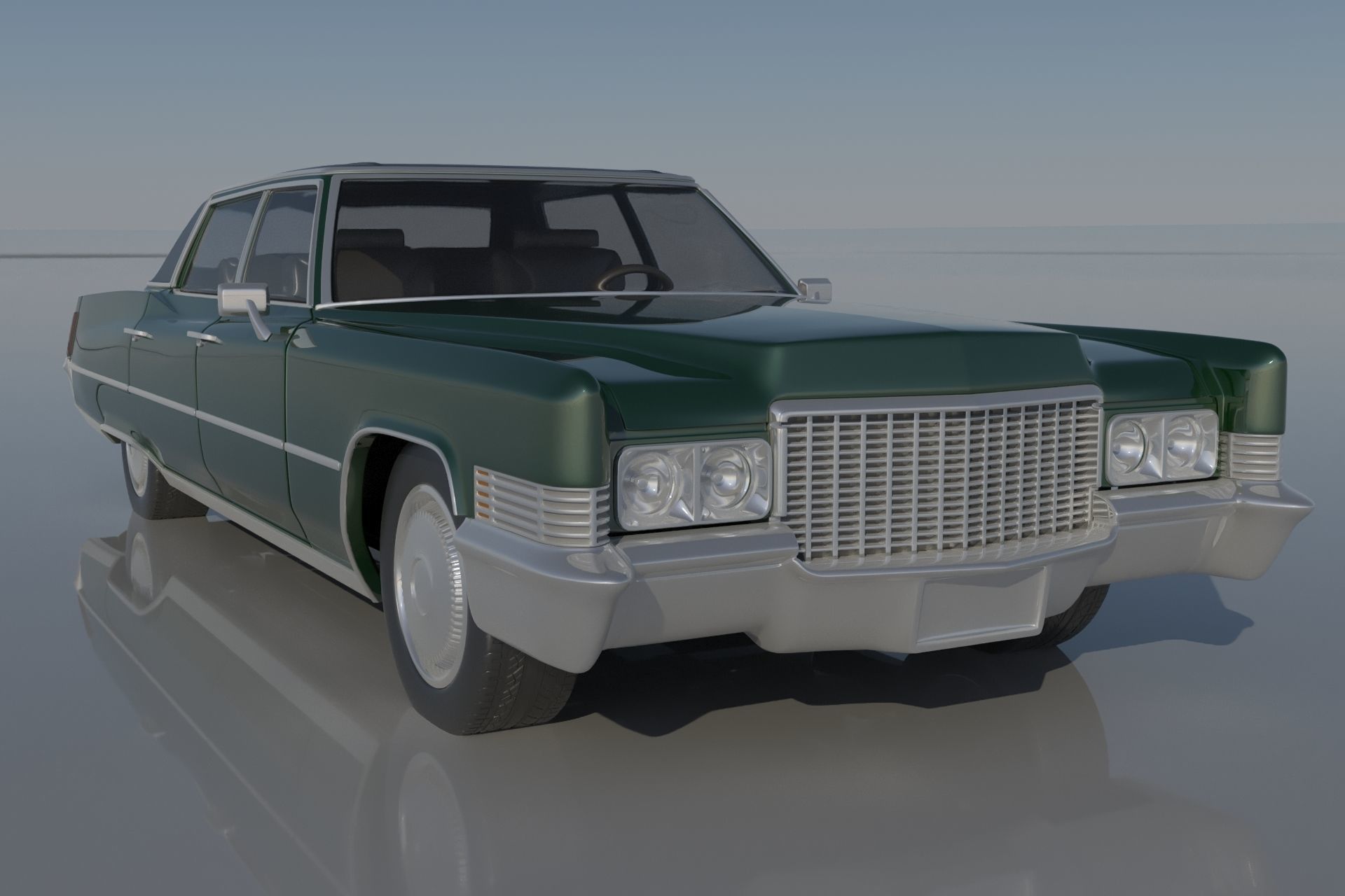 Cadillac FLeetwood Brougham 1970 3D print model_9