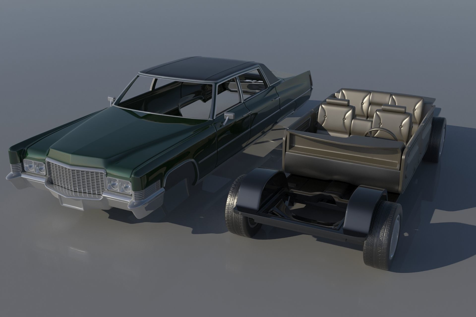 Cadillac FLeetwood Brougham 1970 3D print model_17