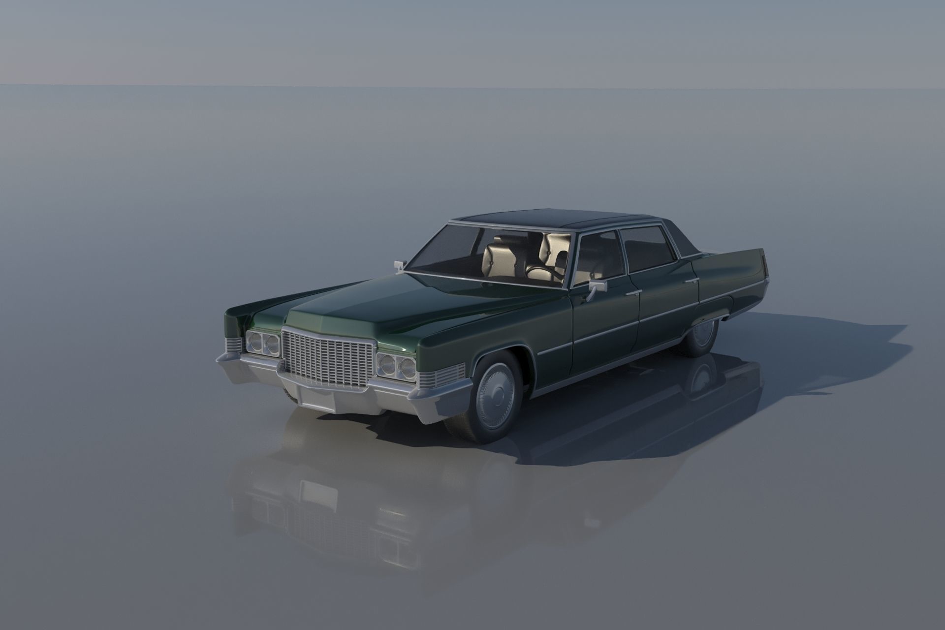 Cadillac FLeetwood Brougham 1970 3D print model_1
