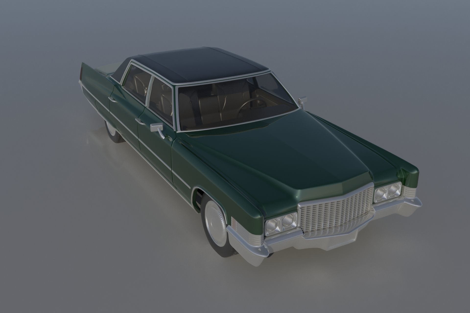 Cadillac FLeetwood Brougham 1970 3D print model_7