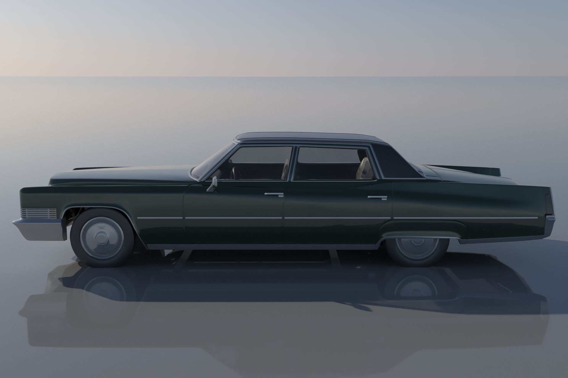 Cadillac FLeetwood Brougham 1970 3D print model_2