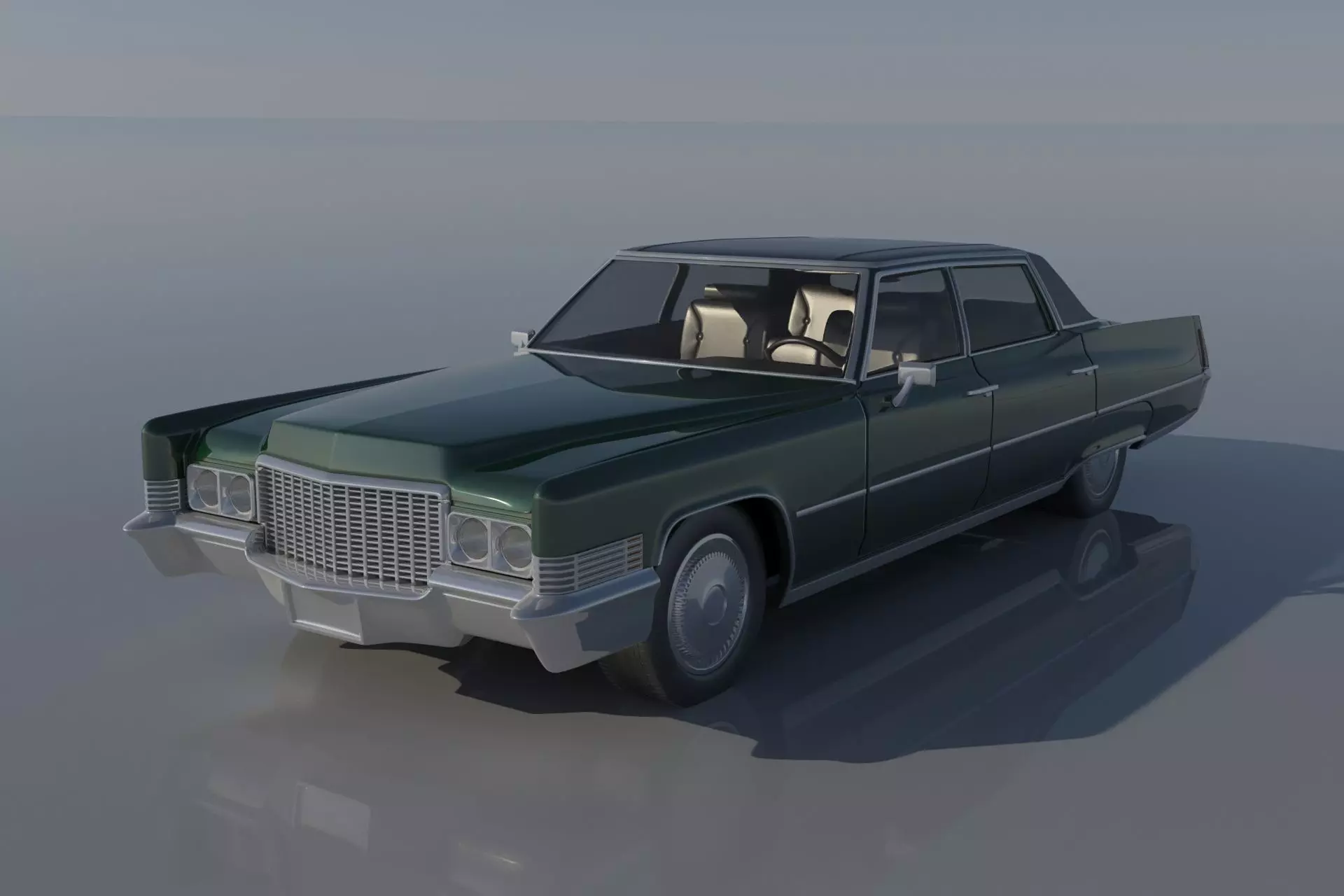 Cadillac FLeetwood Brougham 1970 3D print model_0