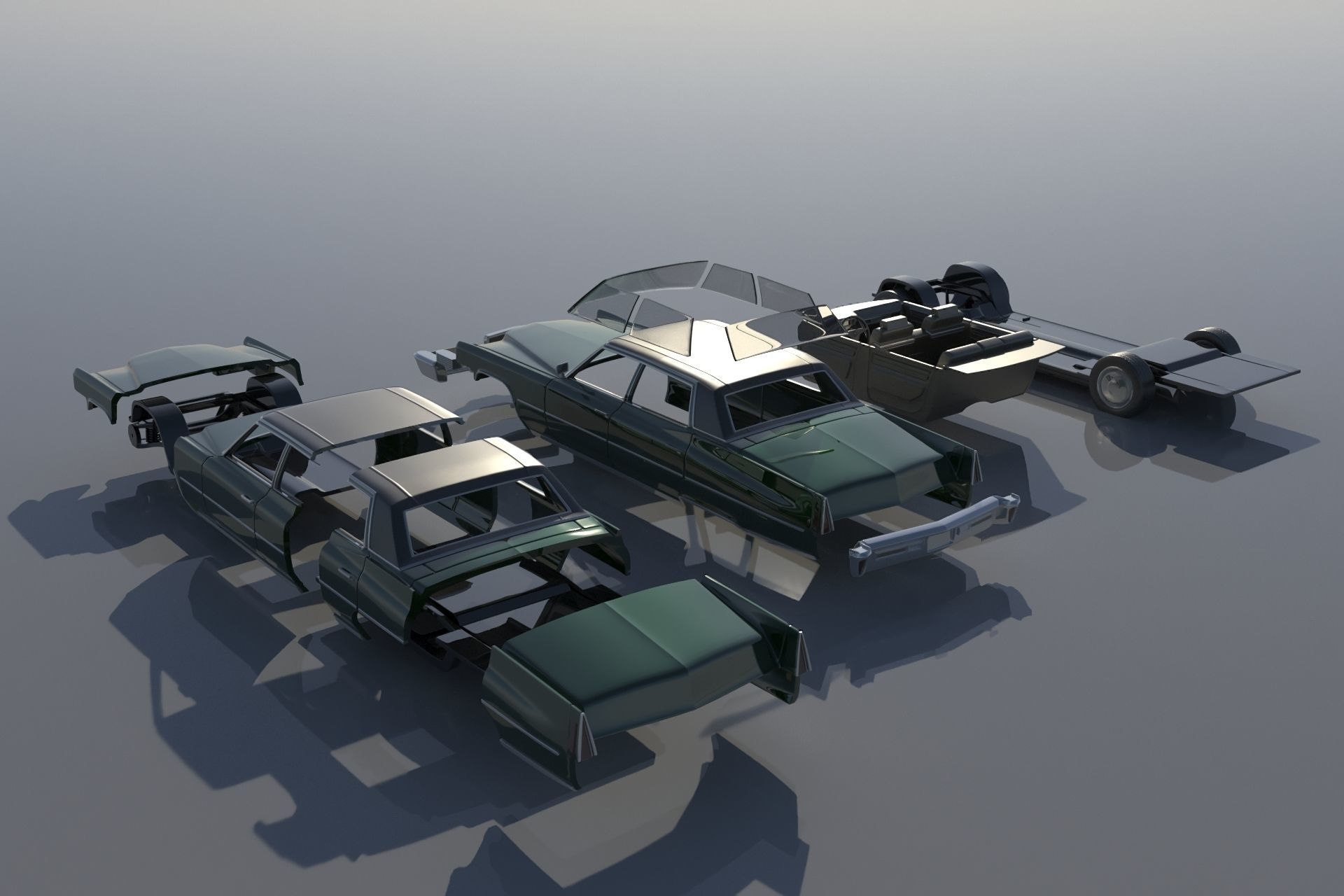 Cadillac FLeetwood Brougham 1970 3D print model_20