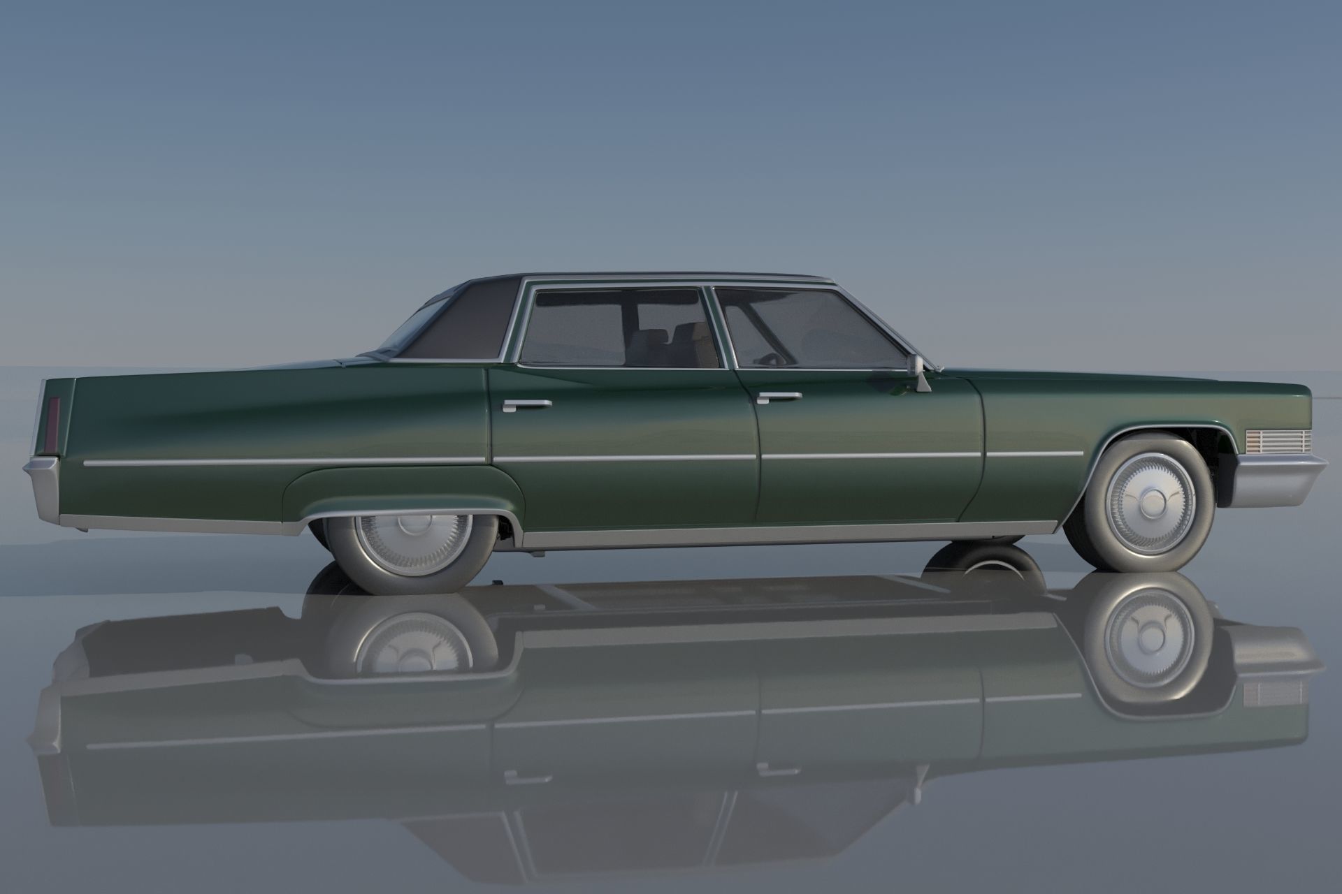 Cadillac FLeetwood Brougham 1970 3D print model_5