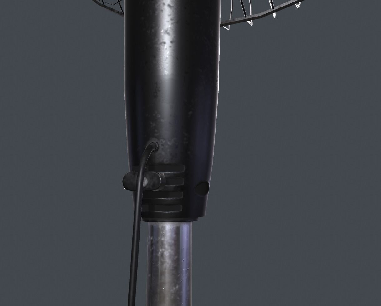 Floor fan Low-poly 3D model_12