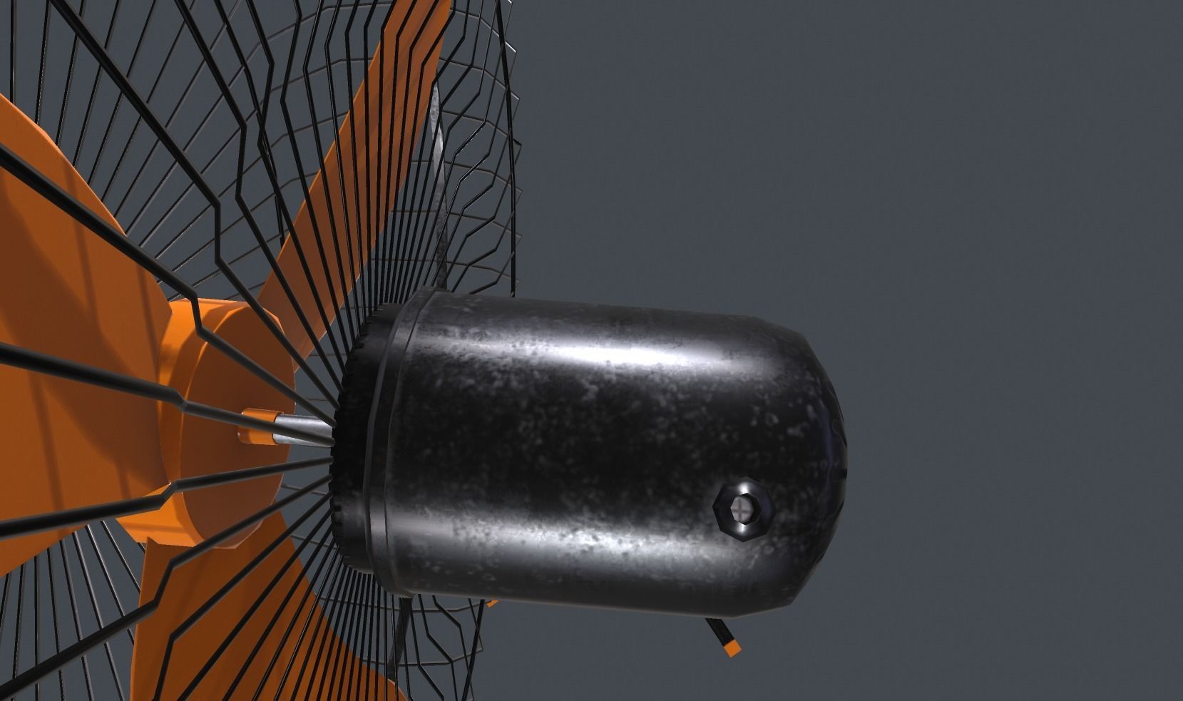 Floor fan Low-poly 3D model_8