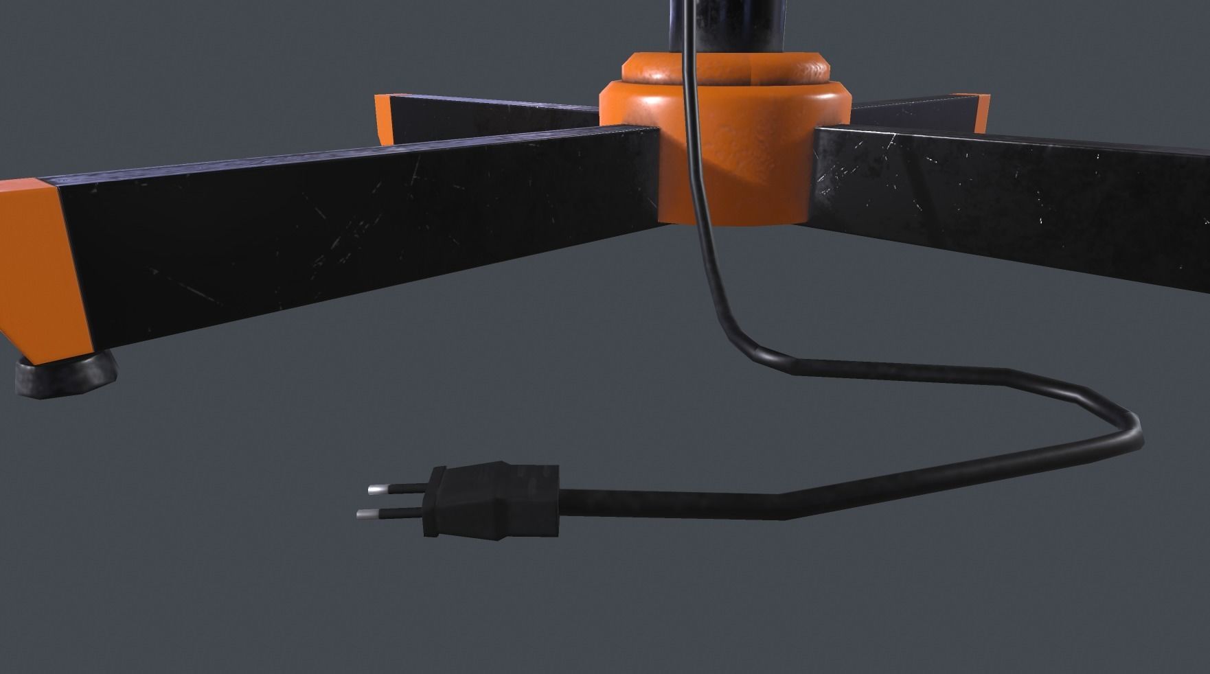 Floor fan Low-poly 3D model_16