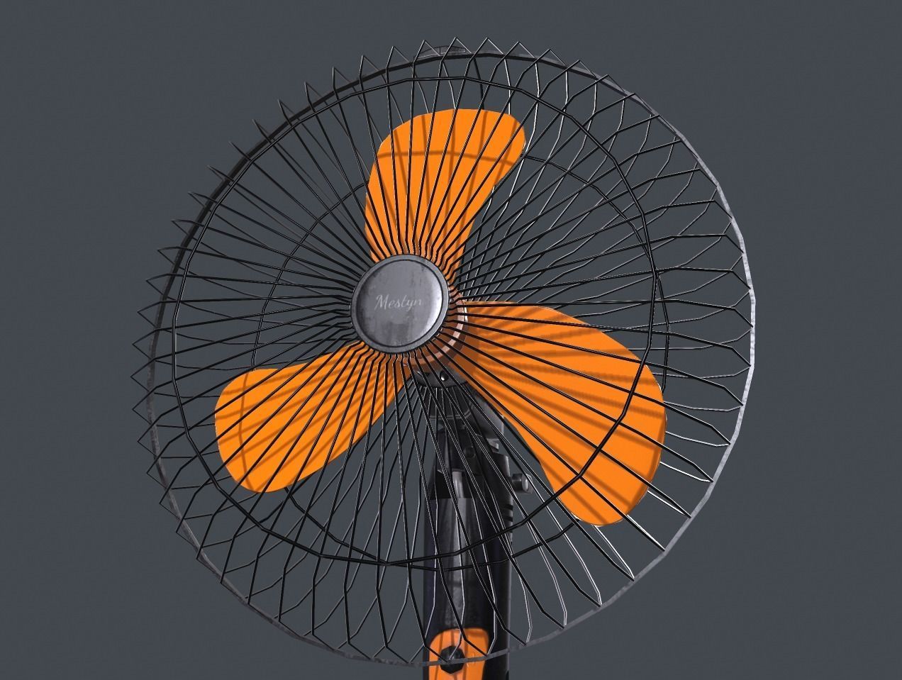 Floor fan Low-poly 3D model_6