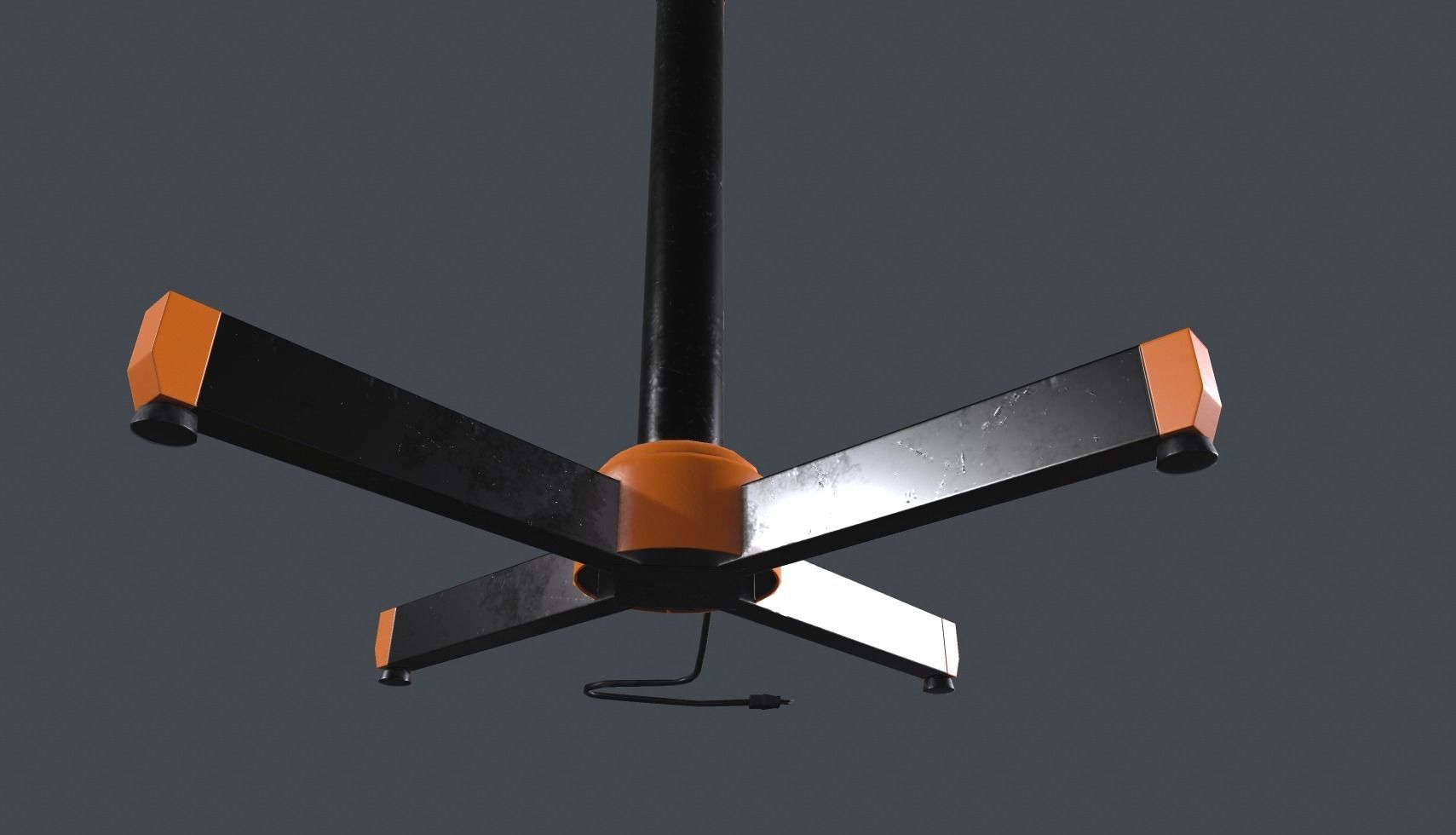 Floor fan Low-poly 3D model_15