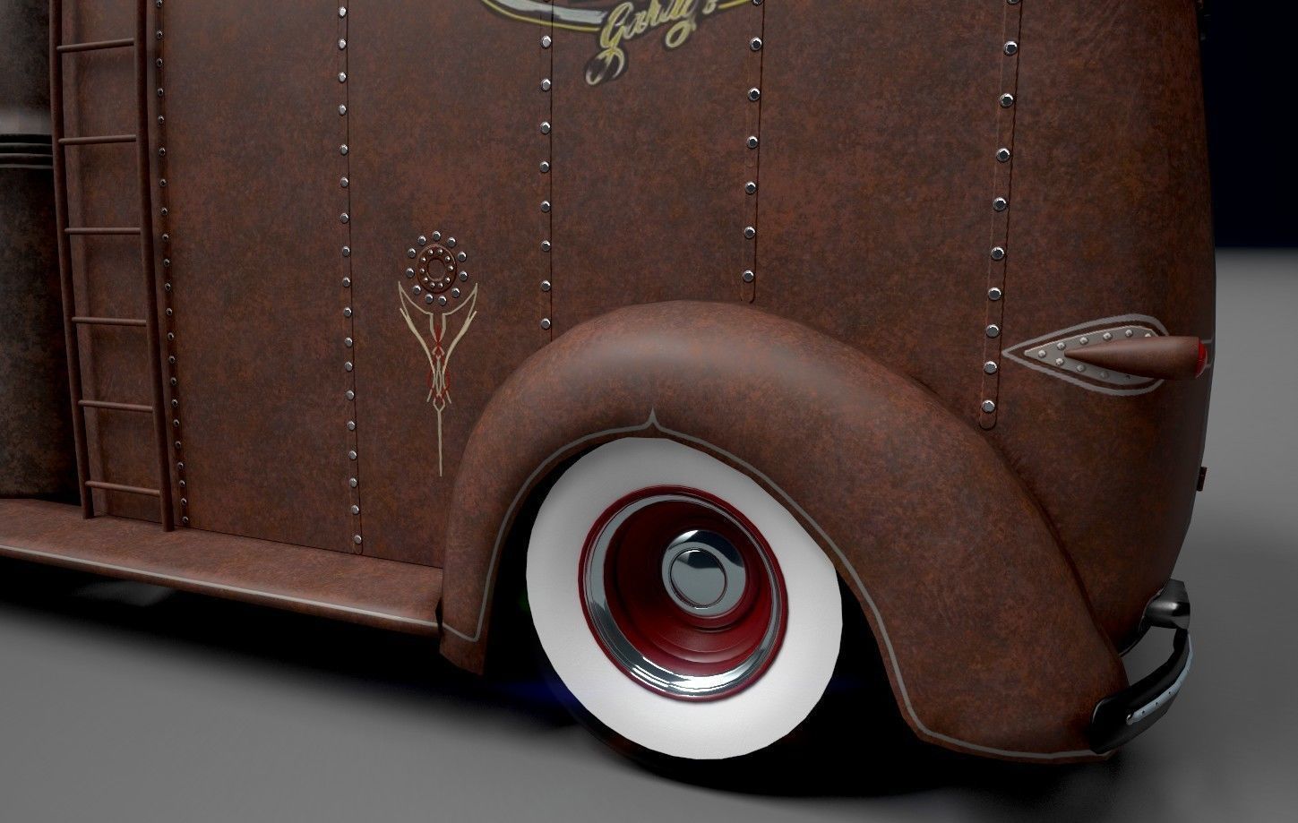 Food Truck Oldschool 3D model_17