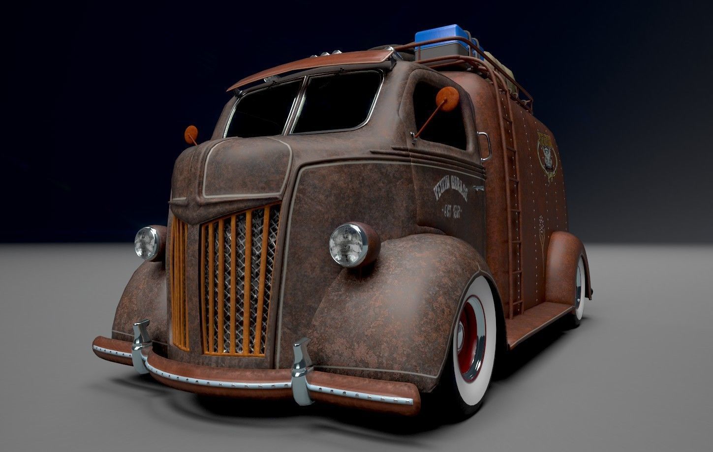 Food Truck Oldschool 3D model_4