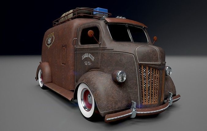 Food Truck Oldschool 3D model 4