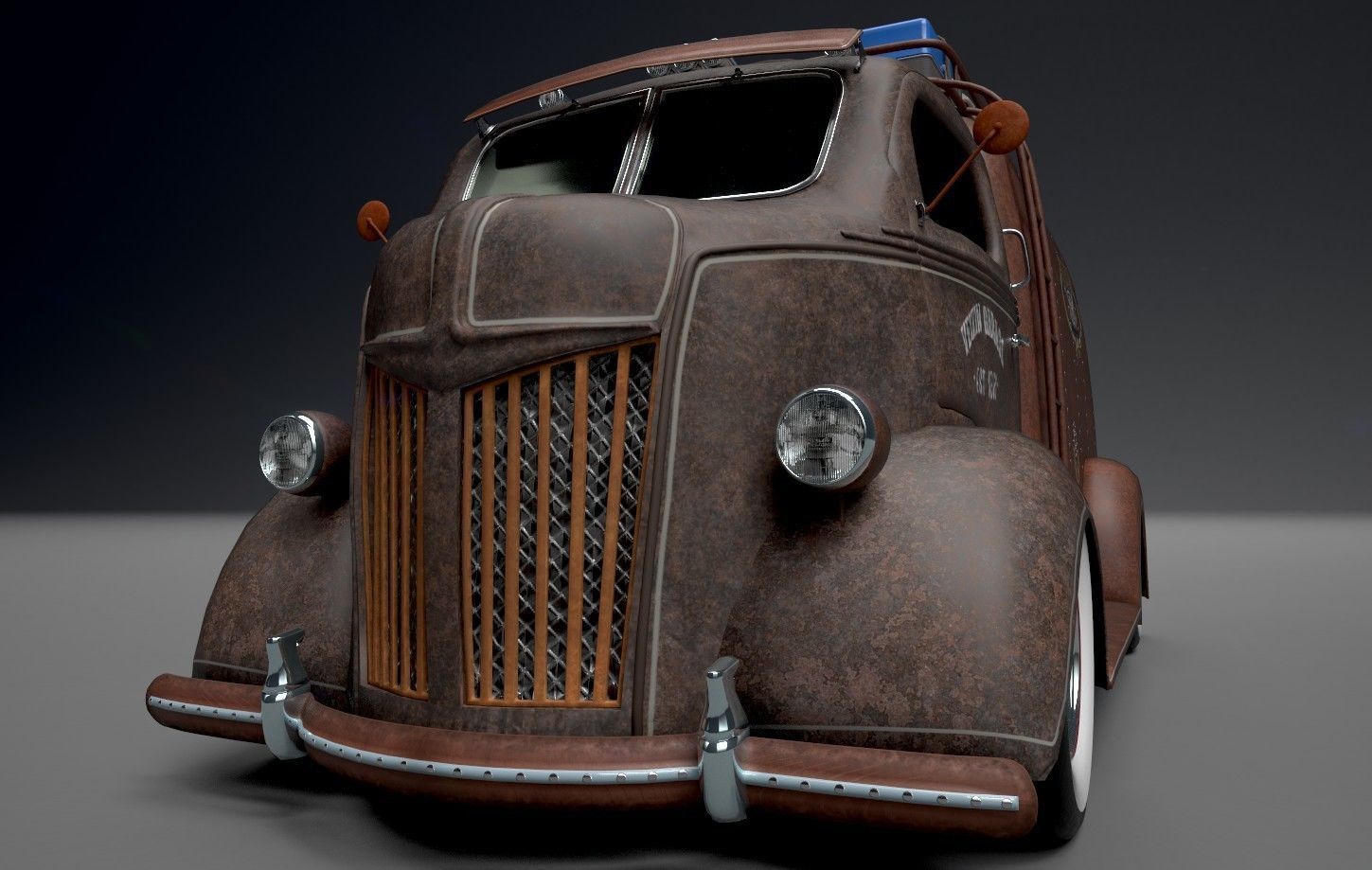 Food Truck Oldschool 3D model_15