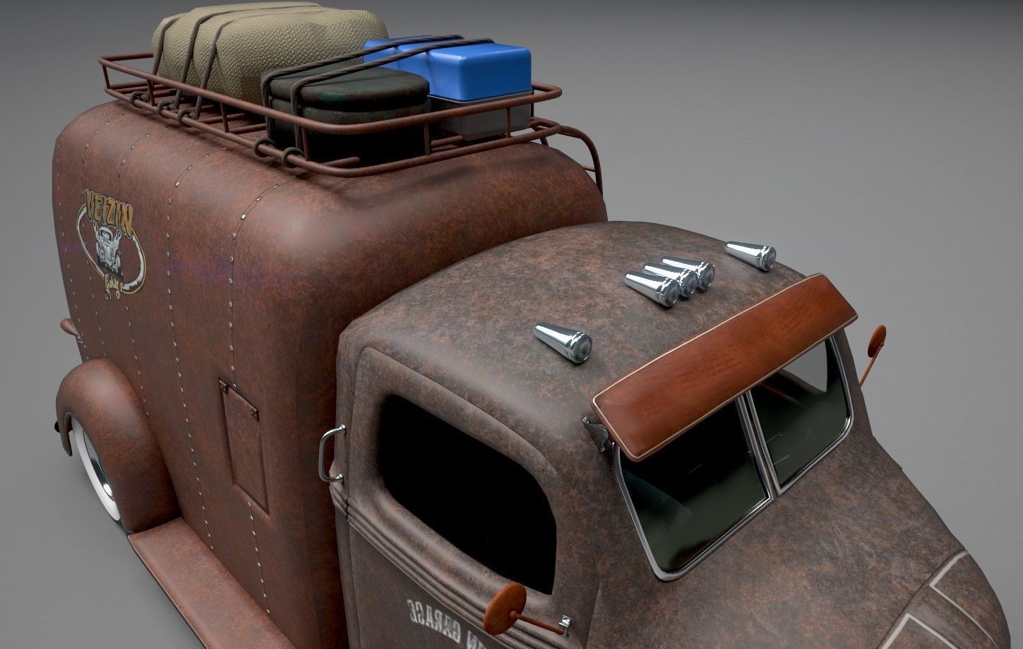 Food Truck Oldschool 3D model_13