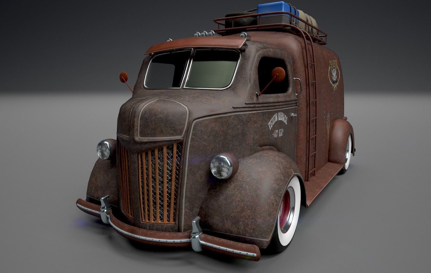Food Truck Oldschool 3D model_2