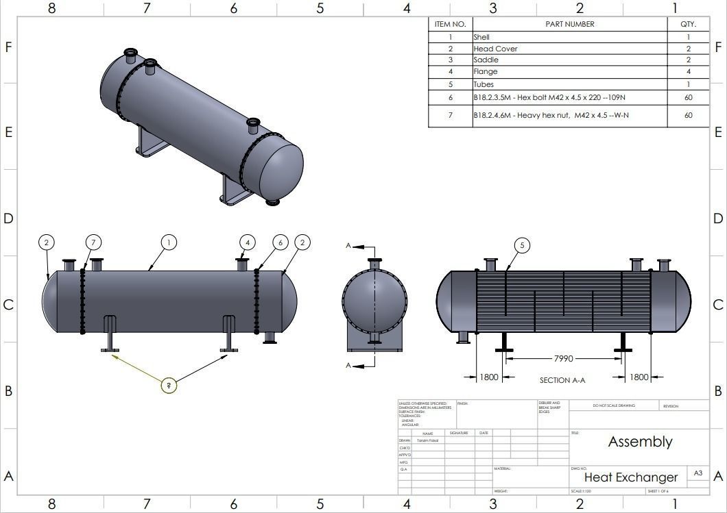Heat exchanger model 3D model_2