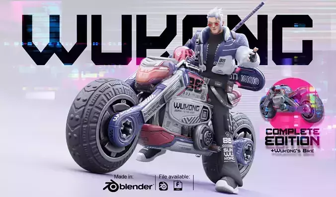 Cyberpunk Wukong - Complete Edition Low-poly 3D model