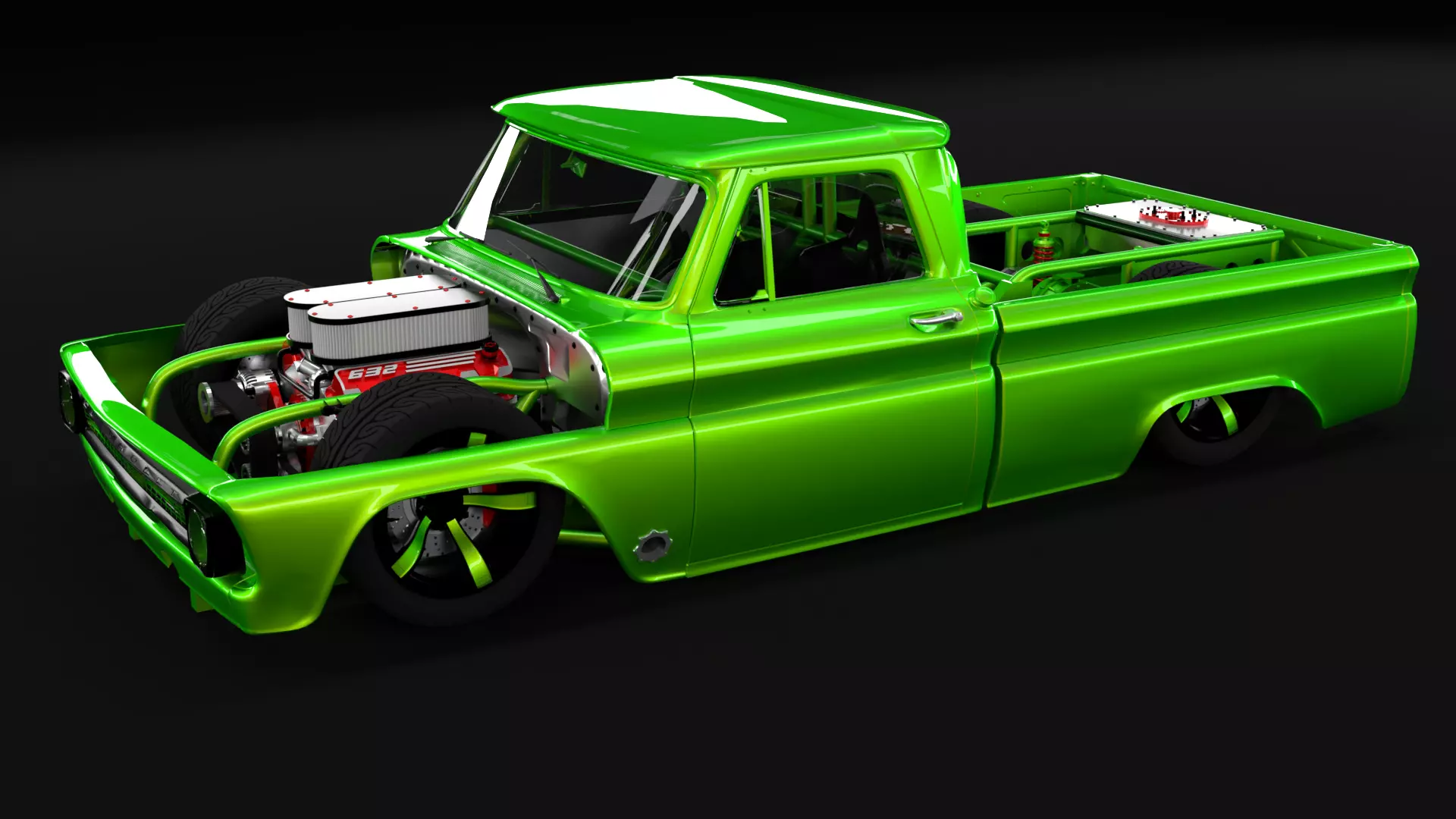 1966 CHEVROLET C10 CUSTOM TRANS KIT 3D print model_0