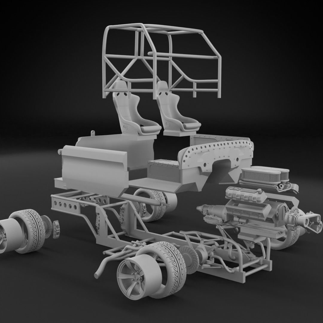 1966 CHEVROLET C10 CUSTOM TRANS KIT 3D print model_5