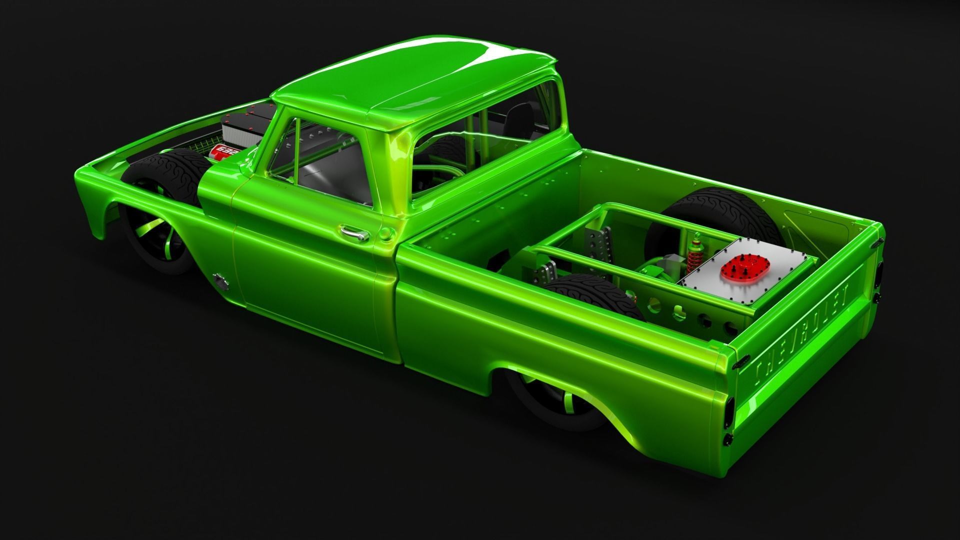 1966 CHEVROLET C10 CUSTOM TRANS KIT 3D print model_18