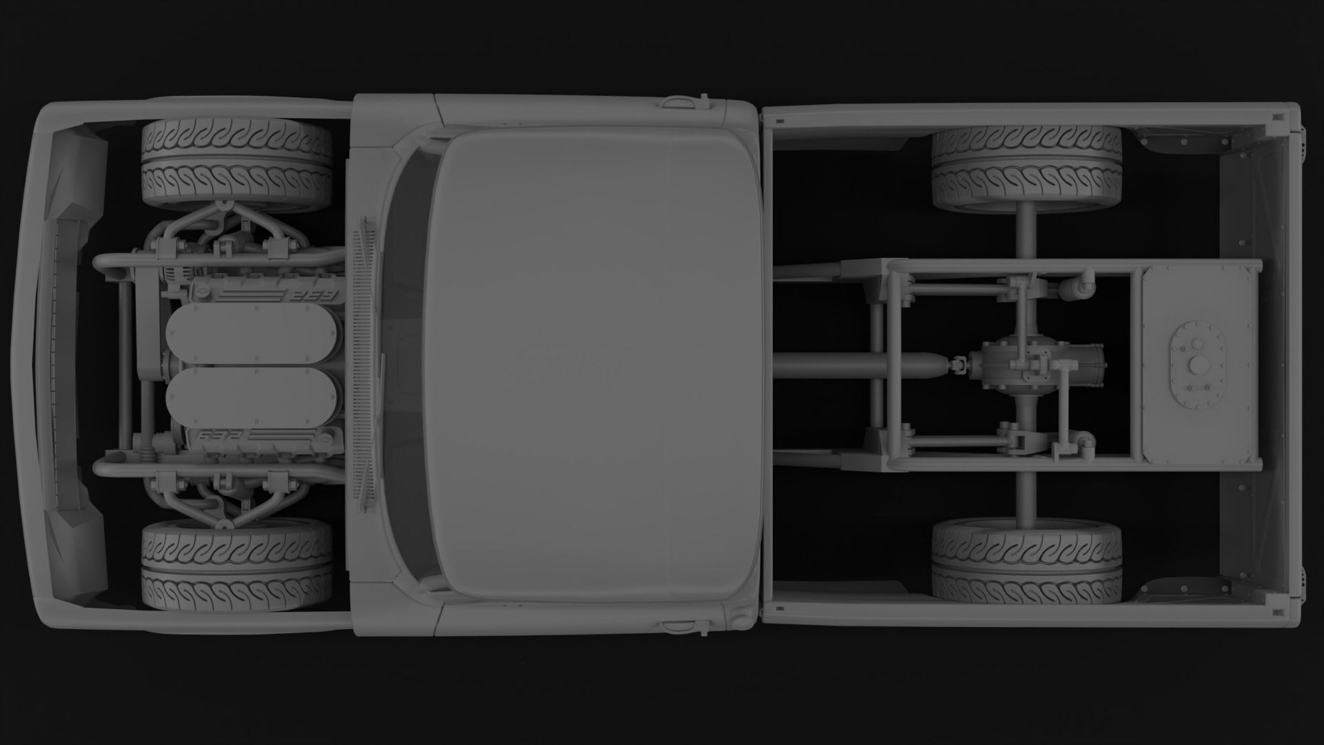 1966 CHEVROLET C10 CUSTOM TRANS KIT 3D print model_30