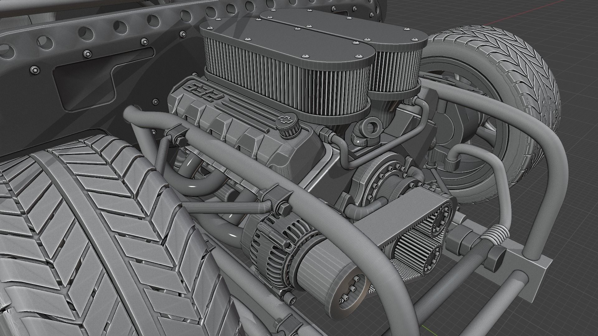 1966 CHEVROLET C10 CUSTOM TRANS KIT 3D print model_17