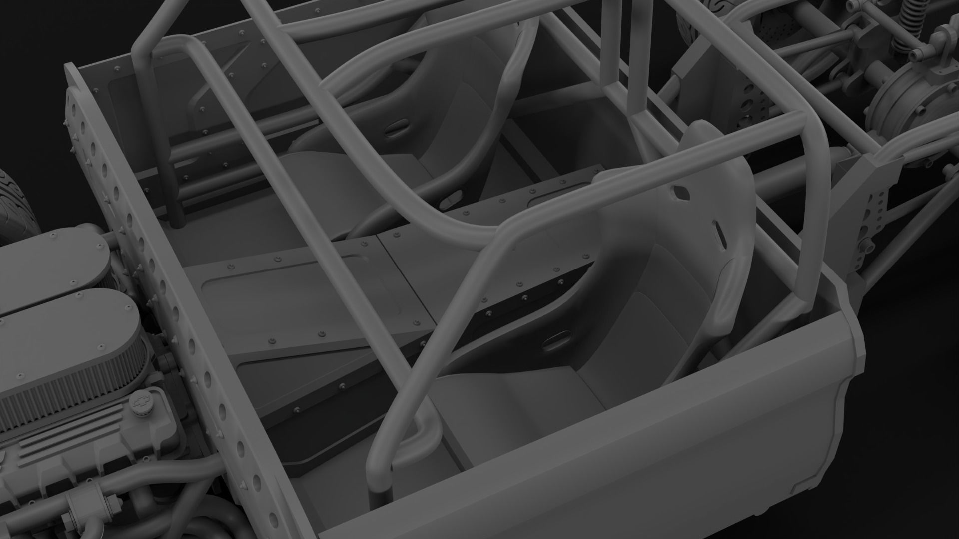 1966 CHEVROLET C10 CUSTOM TRANS KIT 3D print model_34