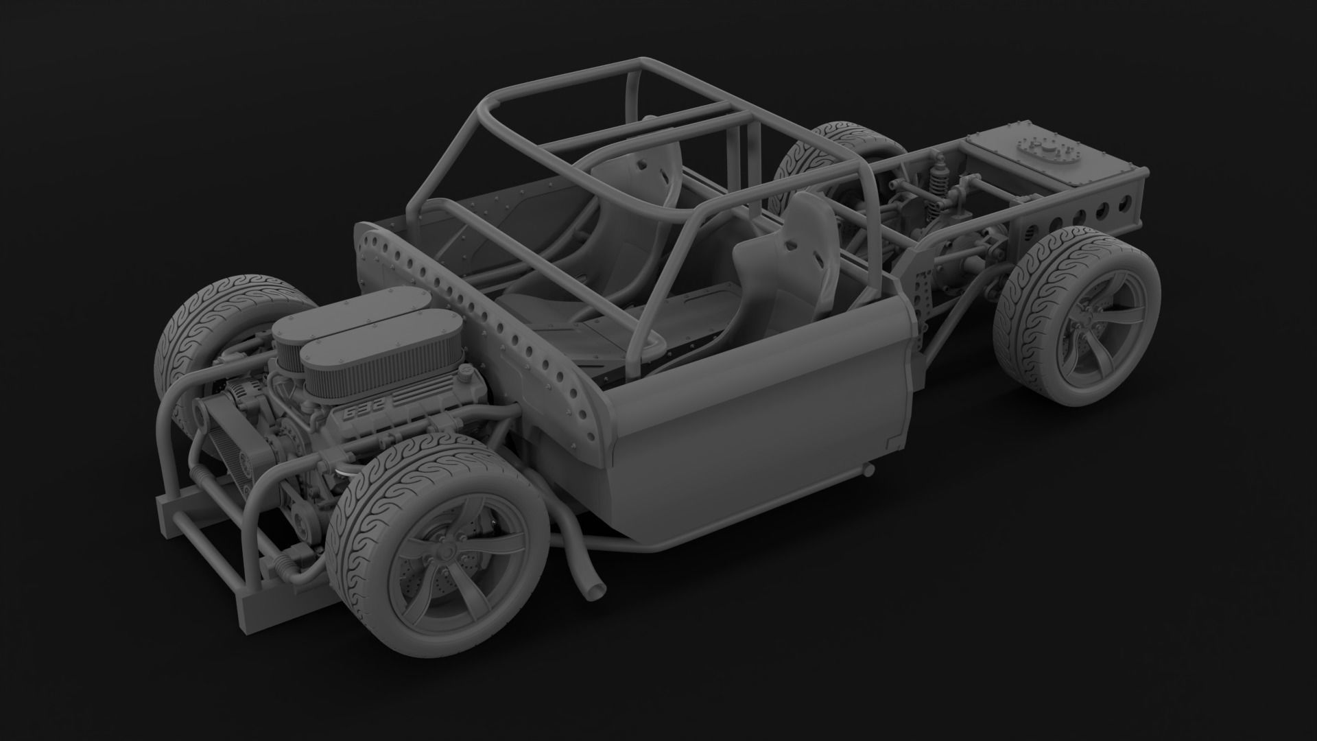 1966 CHEVROLET C10 CUSTOM TRANS KIT 3D print model_25