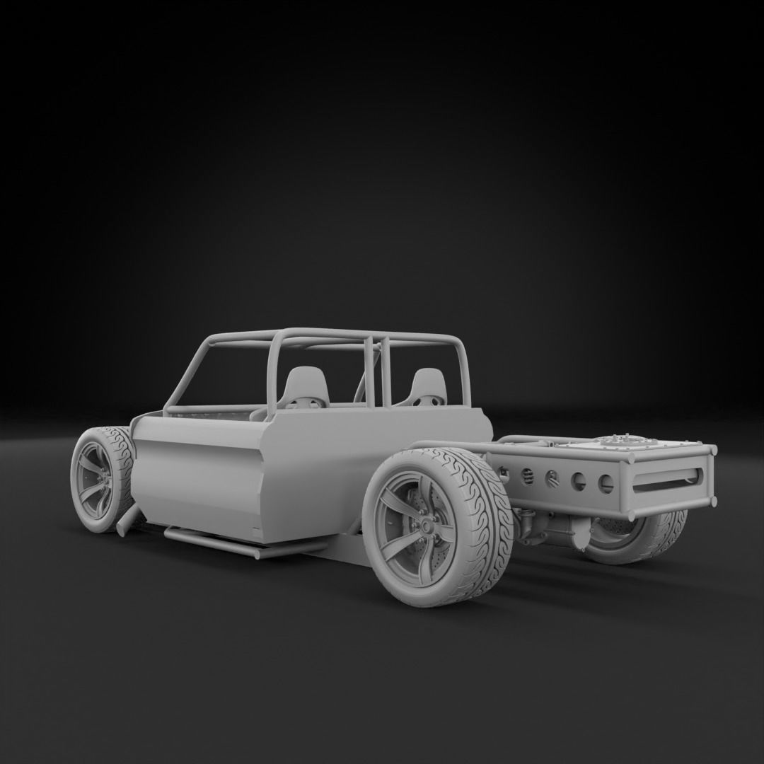 1966 CHEVROLET C10 CUSTOM TRANS KIT 3D print model_11
