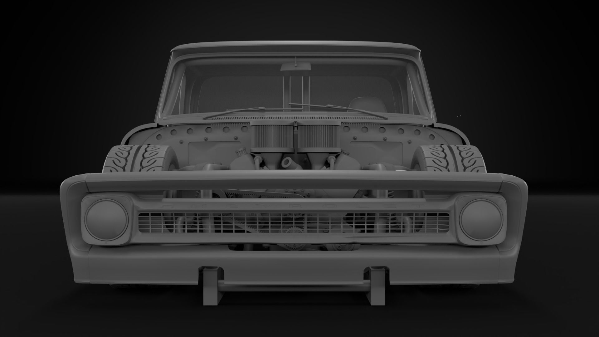 1966 CHEVROLET C10 CUSTOM TRANS KIT 3D print model_31