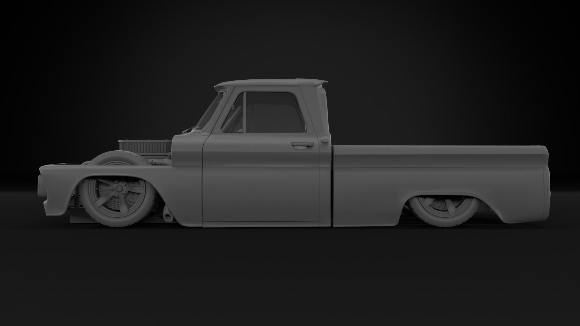 1966 CHEVROLET C10 CUSTOM TRANS KIT 3D print model_24