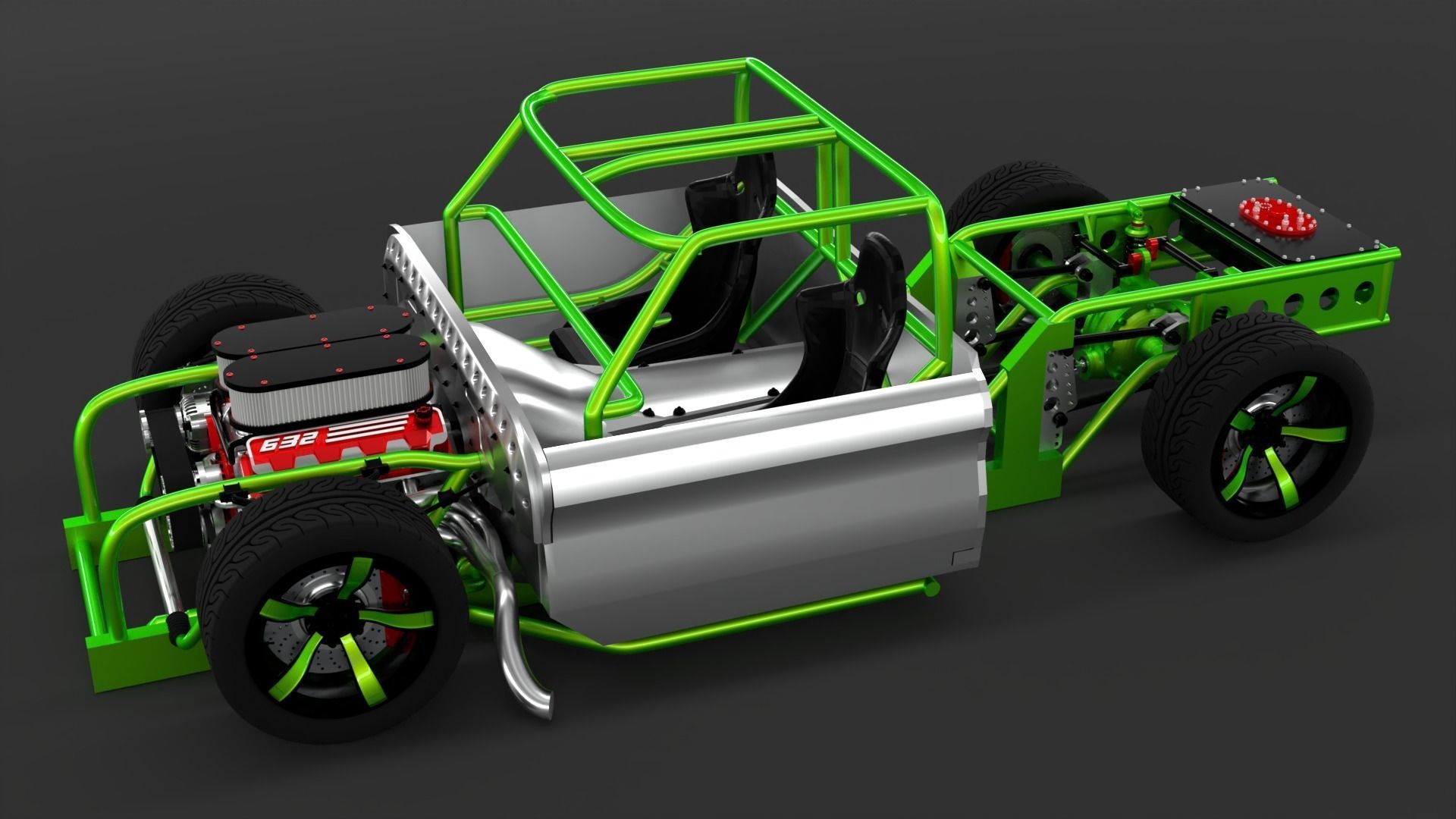 1966 CHEVROLET C10 CUSTOM TRANS KIT 3D print model_19