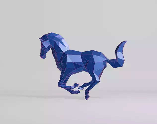 Polygonal Running Horse