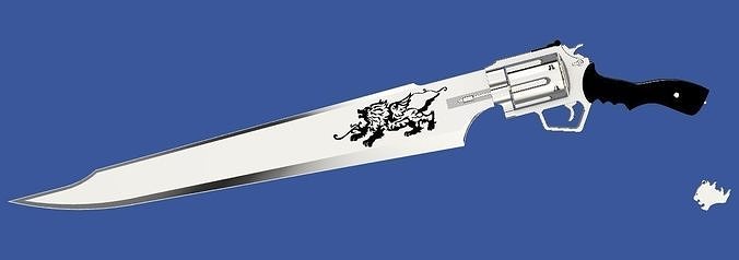 Final Fantasy VIII - Squall Leonhart gunblade for cosplay 3D print model