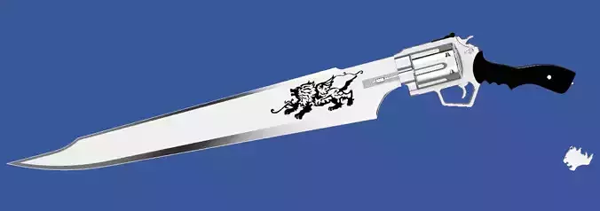 Final Fantasy VIII - Squall Leonhart gunblade for cosplay 3D print model