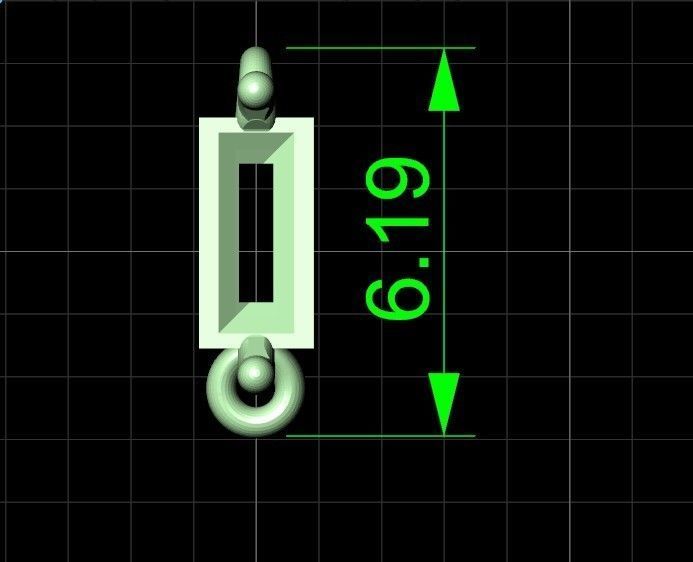 luxurious set long earring and pendant brush with stones 3D Model Collection_24