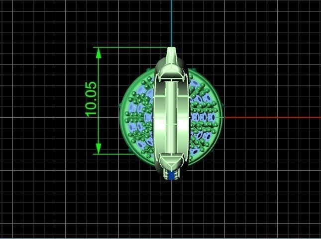 luxurious set long earring and pendant brush with stones 3D Model Collection_31