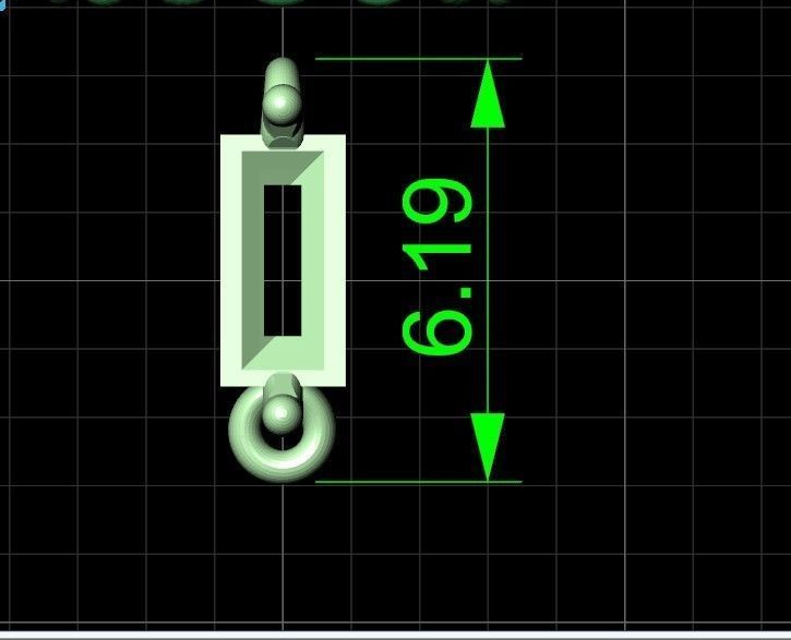 luxurious set long earring and pendant brush with stones 3D Model Collection_9