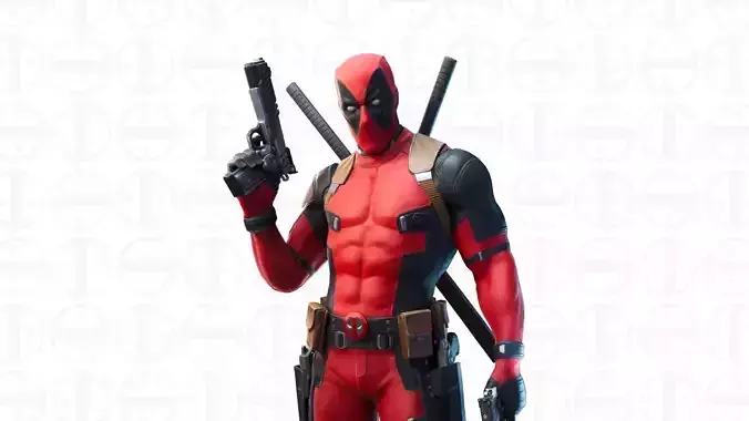 Marvels Deadpool rigged 3D model